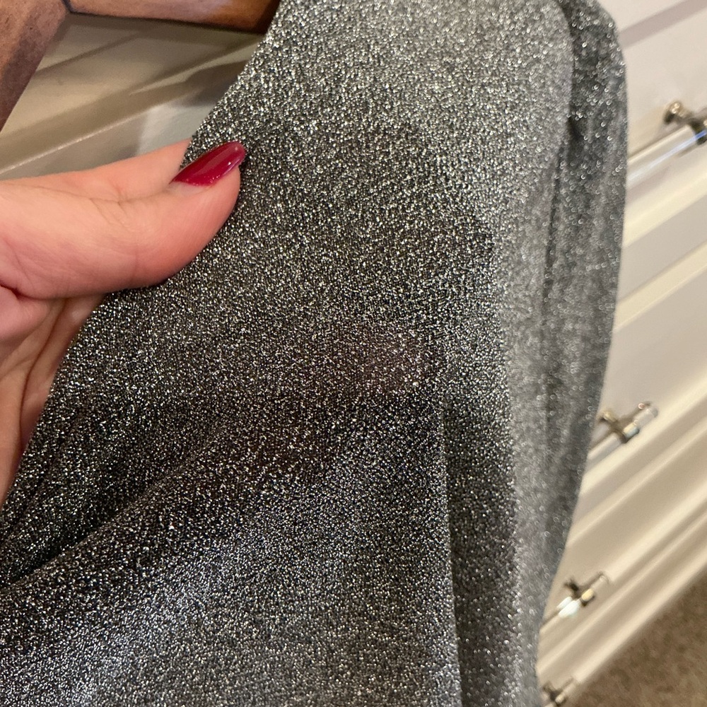Rebecca Taylor Shimmering Gray/silver Ruched Blouse - Picture 6 of 6